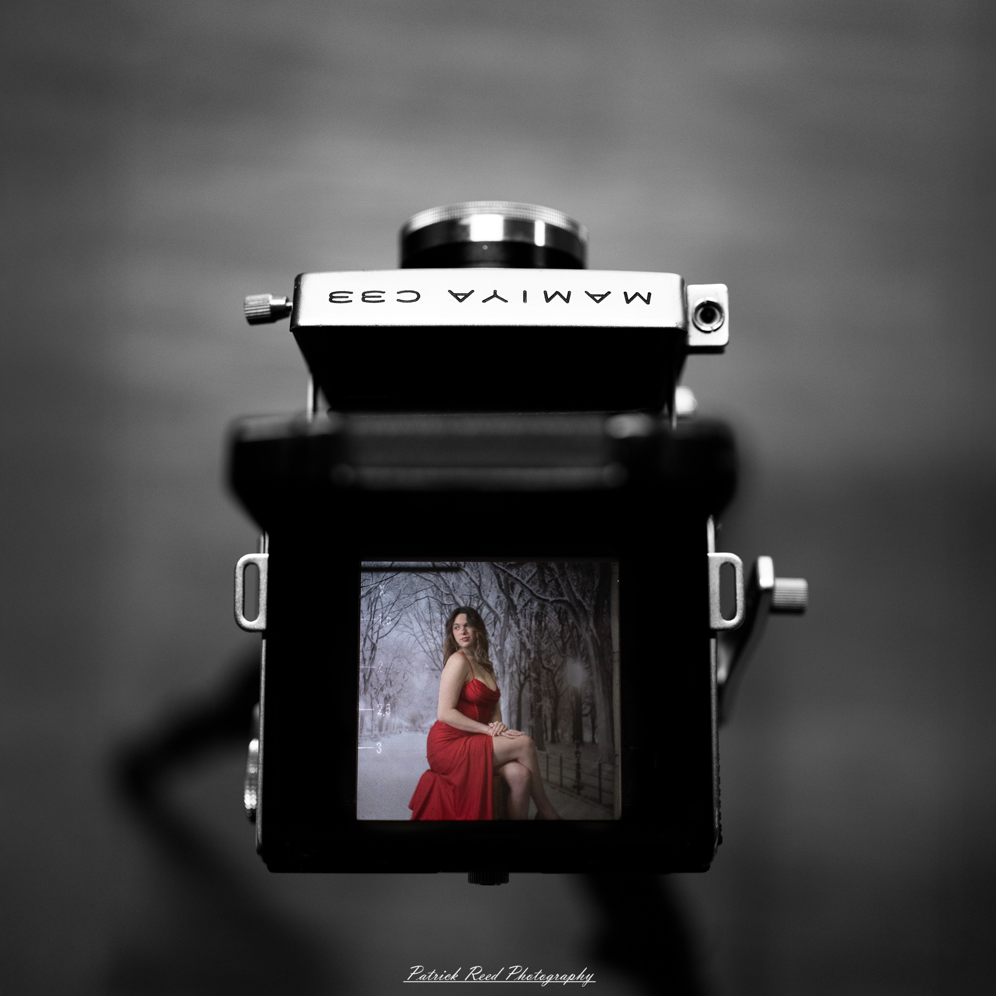 Olivia – Christmas-Themed Portrait on Mamiya C33, December 17th, 2025