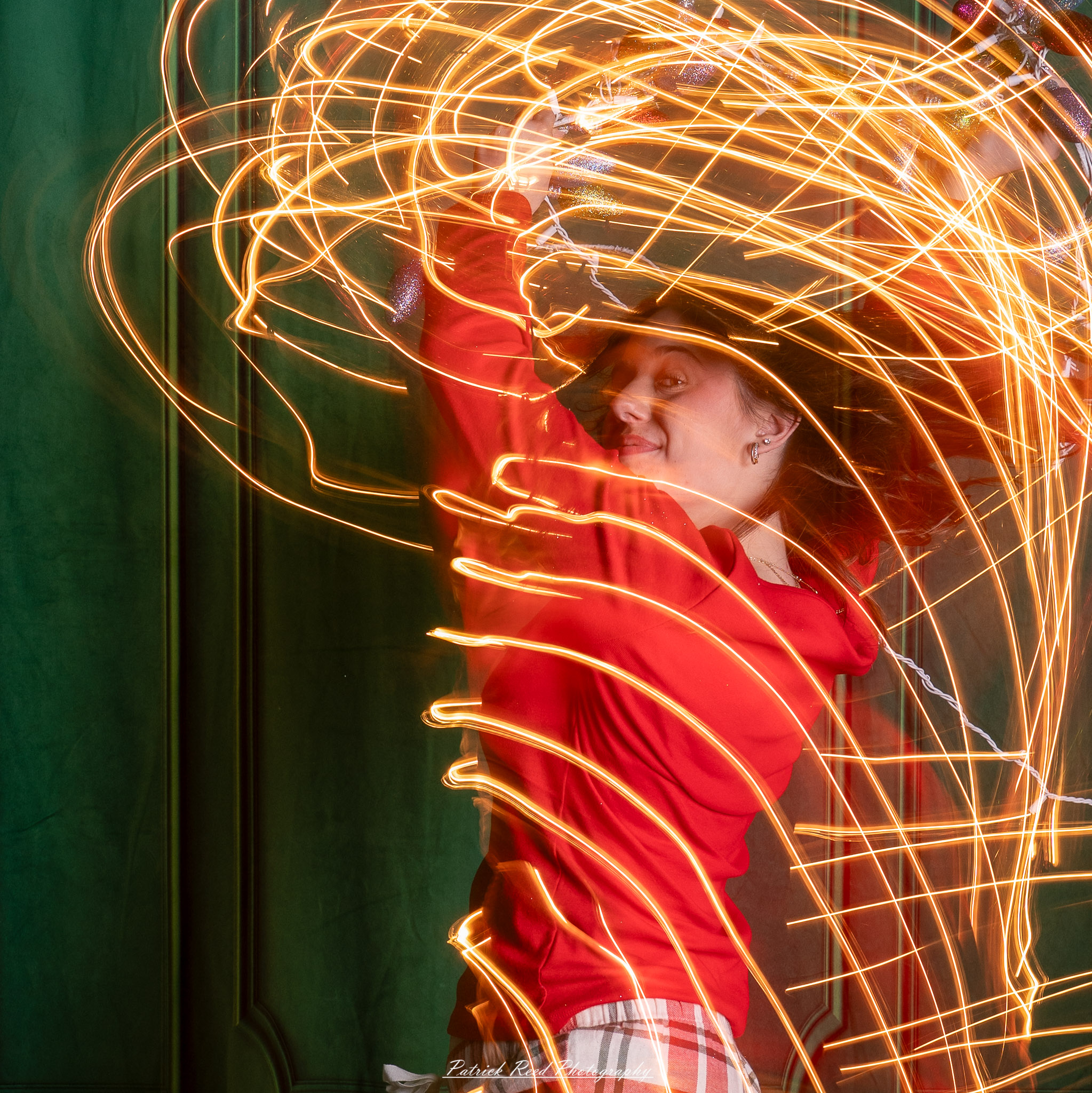 Olivia – Light Painting Portrait with Christmas Tree Lights, December 17th, 2025