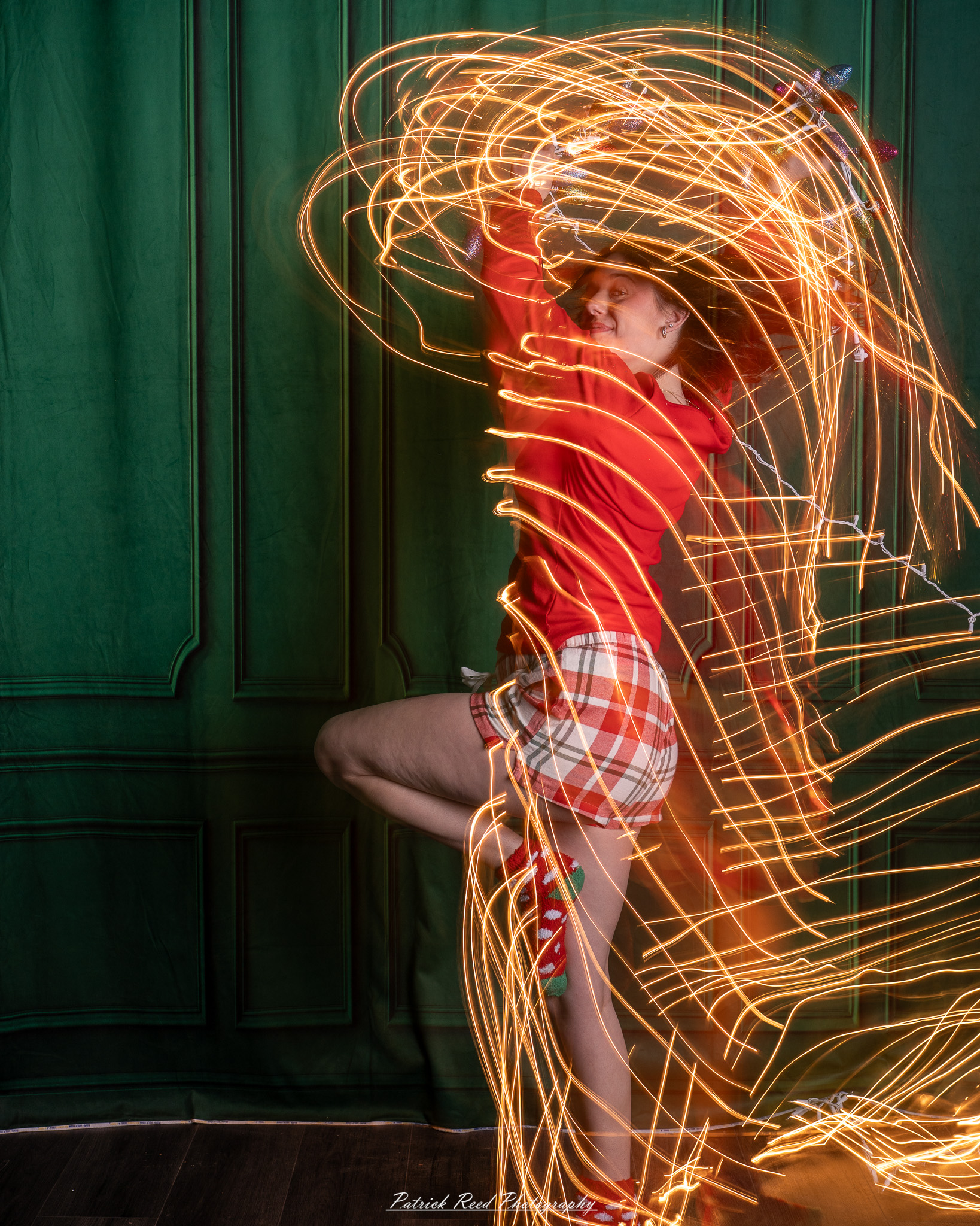 Olivia – Light Painting Portrait with Christmas Tree Lights, December 17th, 2025