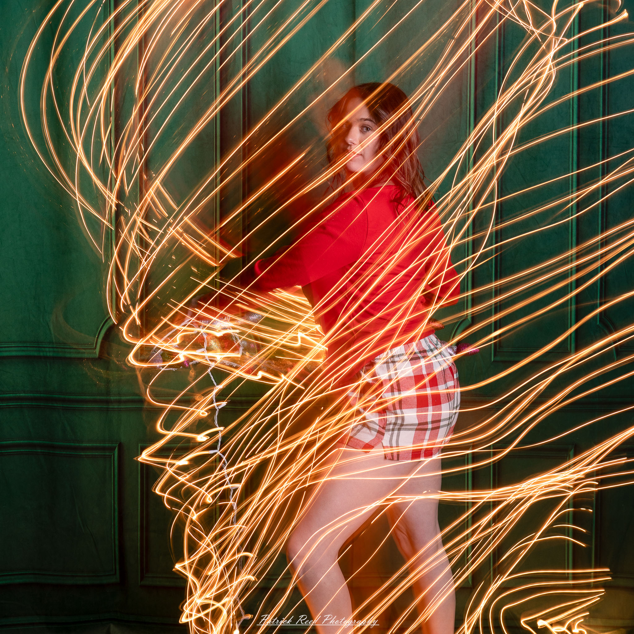 Olivia – Light Painting Portrait with Christmas Tree Lights, December 17th, 2025
