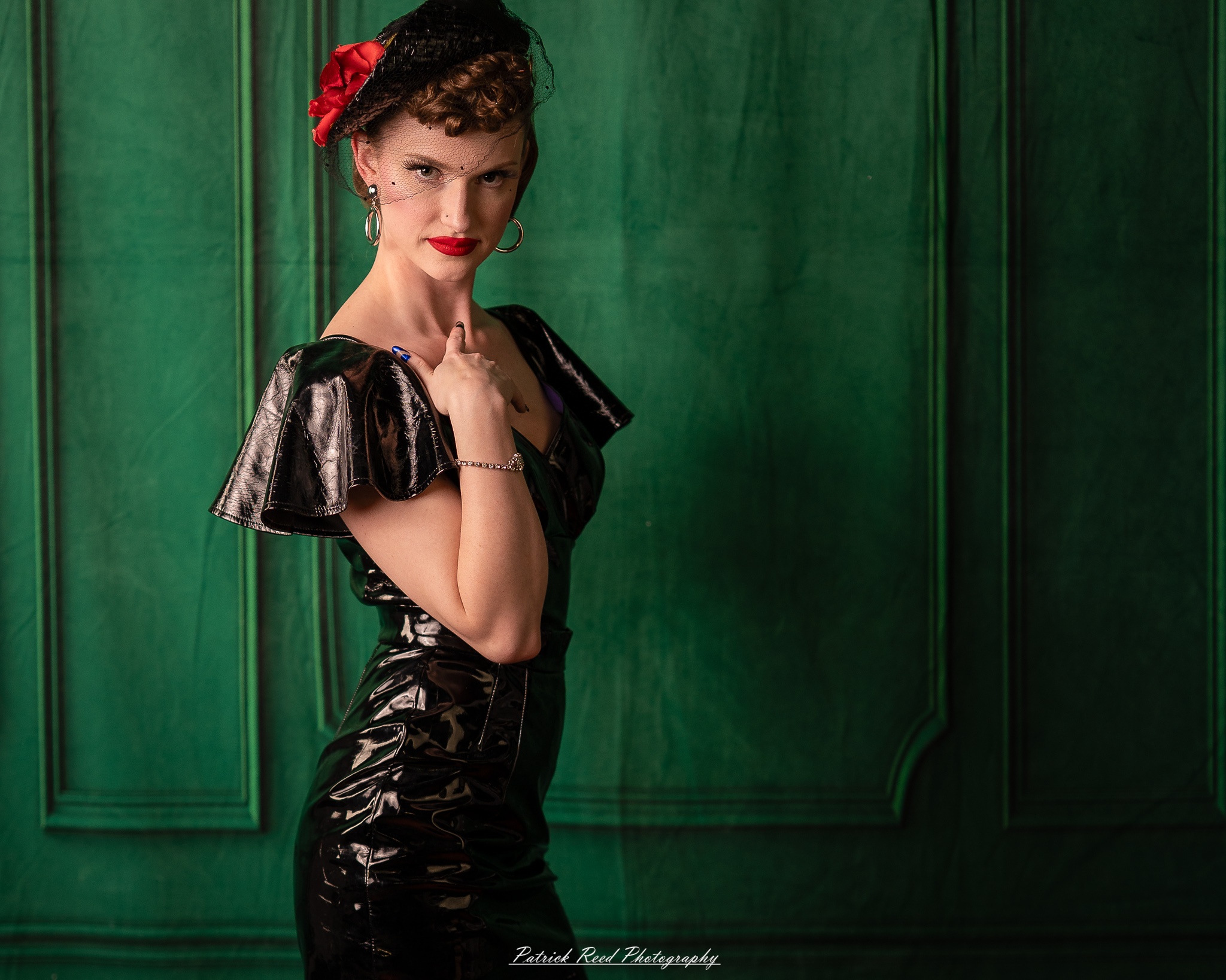 A retro-inspired portrait series of a model named Noelle photographed on March 13, 2026, featuring mid-century fashion styling, vintage hairstyles, colorful studio sets, and dramatic editorial lighting.