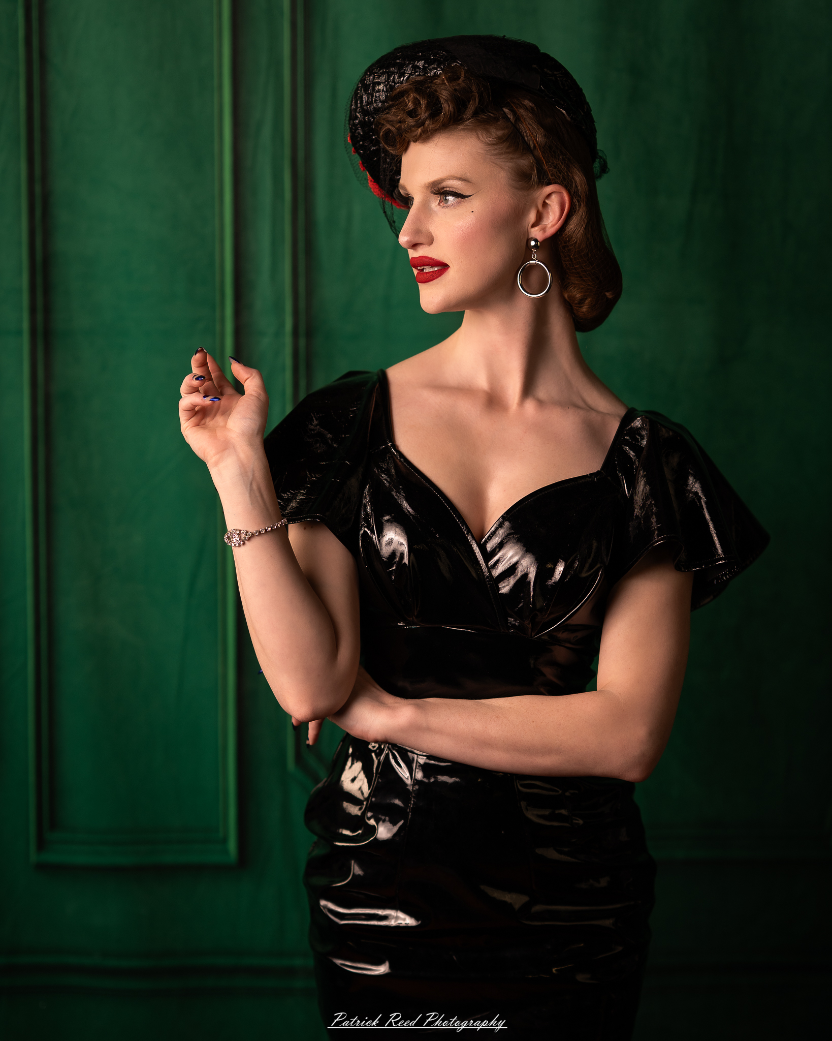 A retro-inspired portrait series of a model named Noelle photographed on March 13, 2026, featuring mid-century fashion styling, vintage hairstyles, colorful studio sets, and dramatic editorial lighting.