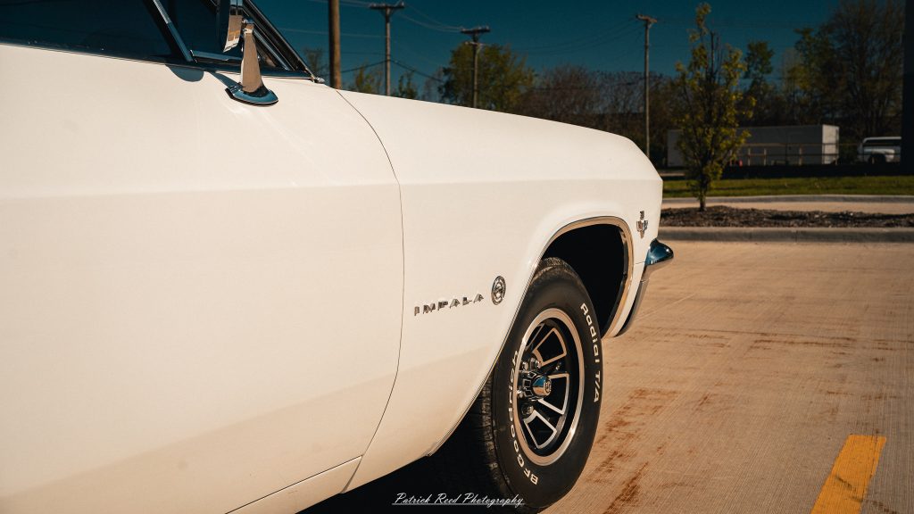 Classic car photography from a Michigan car show featuring vintage muscle cars, hot rods, classic trucks, and automotive detail shots captured in a cinematic documentary style.